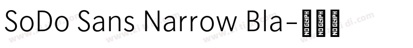 SoDo Sans Narrow Bla字体转换
